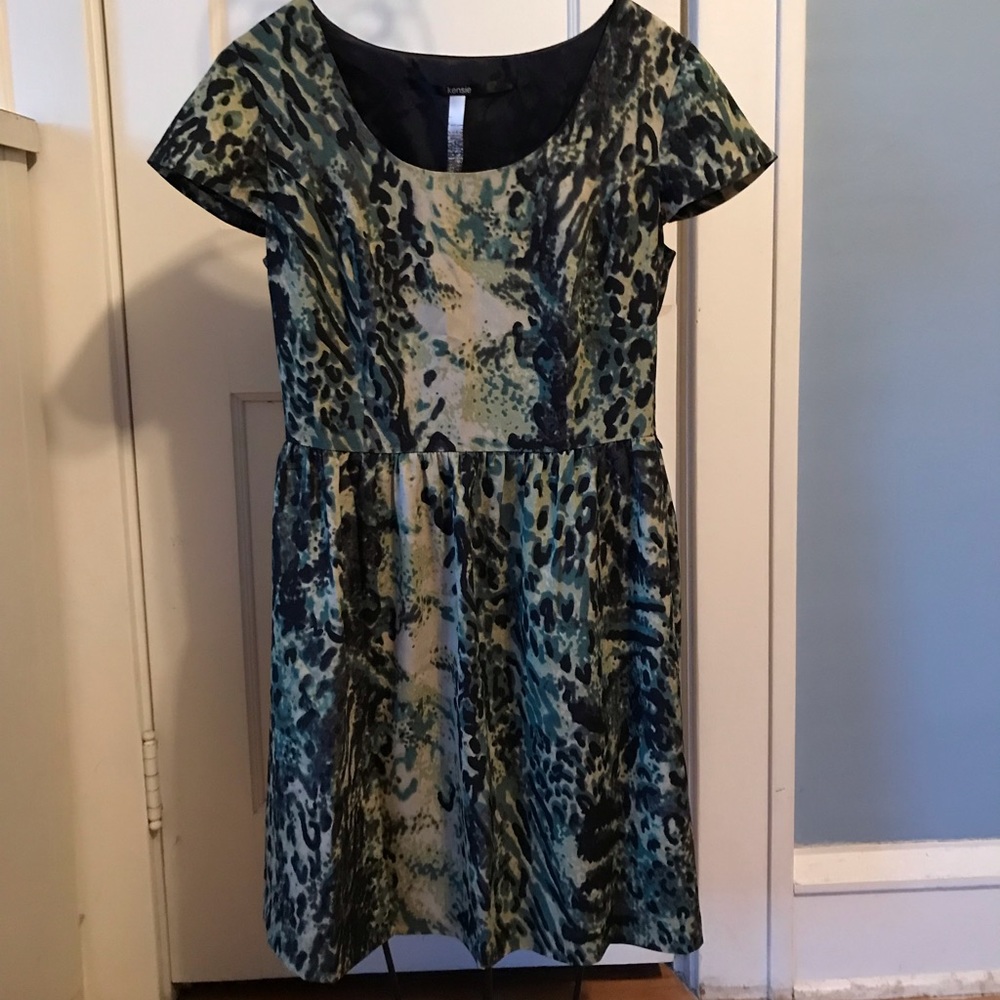 Kensie Short Sleeve Fit and Flare Dress